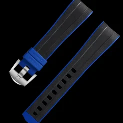 Schwarzes Kautschukarmband Seamaster Planet Ocean Ultra Deep mit Dornschließe