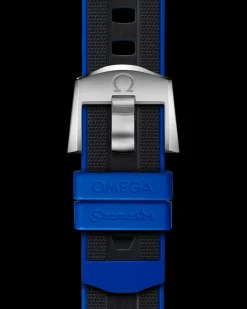 Schwarzes Kautschukarmband Seamaster Planet Ocean Ultra Deep mit Dornschließe