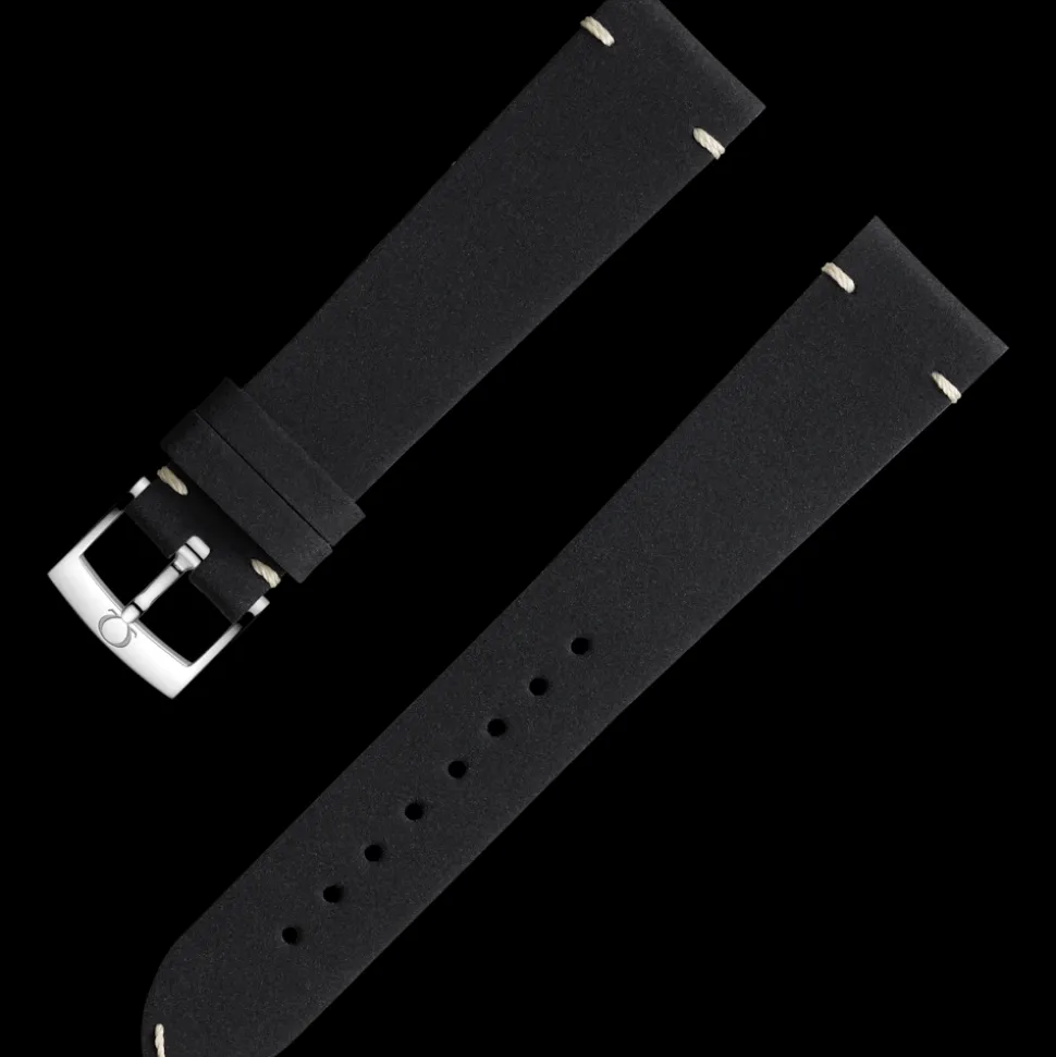 Schwarzes Lederarmband mit Dornschließe