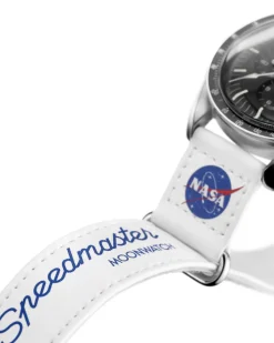 2‑teiliges weißes Speedmaster Moonwatch VELCRO®‑Armband