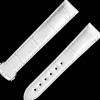 Weißes Alligatorlederarmband mit Faltschließe